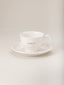 Grande tasse Verlet en porcelaine blanche avec soucoupe, élégant accessoire pour déguster café ou thé