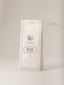 Sachet thé vert Sencha Yuzu Verlet, packaging blanc élégant avec liseré dentelle et étiquette vintage